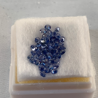 2.25 mm,Thai Blue Sapphire-Round / Diamond Cut