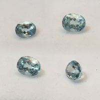 8 x 6mm, Aqua Aquamarine Oval