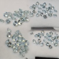 4 mm, Lite Aqua Blue Aquamarine Round