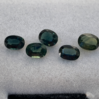 5+ CTS Parcels Of Green Sapphire Oval 5pc