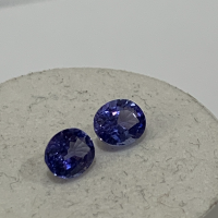 6 x 4.75mm, 1 pr Purple Tanzanite oval