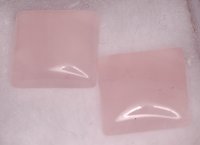 10 mm, Pink Quartz Square Cab