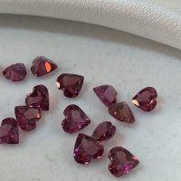 5 mm, Pink Rhodolite Garnet-Heart