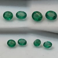 4.5 x 3.75mm, 1pr of Brazilian Emerald oval