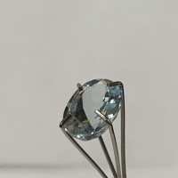 8.75 x 6.25mm, Med Blue Aquamarine Oval