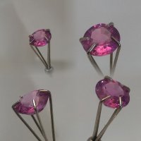 6.5 x 6.25mm, Pink Sapphire oval/round