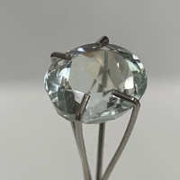 8.25 x 7.25mm, Blue Aquamarine Oval Cut