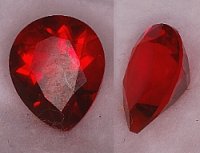 9.1 x 8mm, Red Helenite Pear