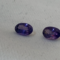 6 x 4mm, Pair of Purple Spinel Oval