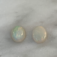 9 x 7mm, Mintabi White Opal Oval Cabochon