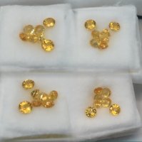 3.5 mm, Gold Sapphire round