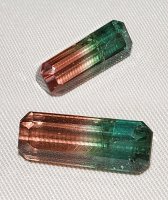 14 x 5mm, Tricolor Tourmaline Bar Crystal