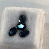 6.5 x 4.75mm, Deep Blue Sapphire Oval