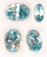 8 x 6mm, Medium Blue Zircon Oval