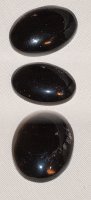 24.14 x 18.27mm, Black With Brown Obsidian Oval Cab