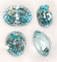 8 x 6mm, Blue Zircon Oval