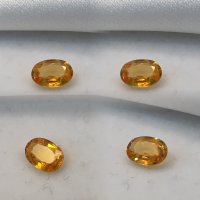 7 x 5mm, Gold Sapphire Oval