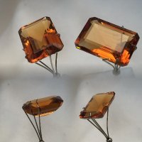 17 x 13mm, Lite Madeira Citrine Lab Emerald