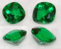 9 mm, Emerald Green Helenite Cushion