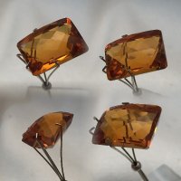 16 x 12mm, Lite Madeira Citrine Lab Emerald Checkboard Cut