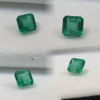 5.25 x 5.25mm, Green Emerald Emerald Cut