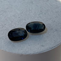 6 x 4mm, 1 Pr Blue Sapphire Oval