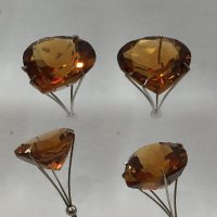 17 mm, Gold Orange Citrine Lab Heart (SweetHeart)