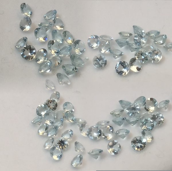 4 mm Aqua Aquamarine Round Cut [410] - $7.25 | Gemstones at New ...