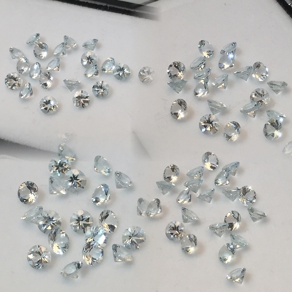 4 mm Soft Aqua Aquamarine Round [411] - $7.25 | Gemstones at New ...