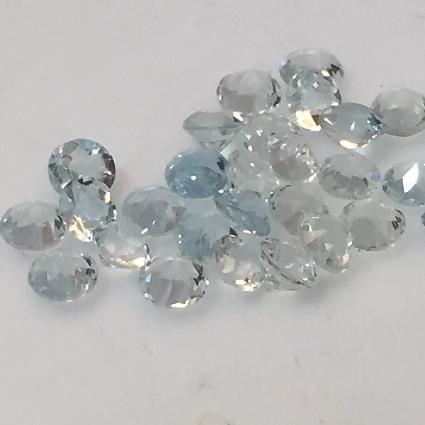 3 mm Blue Aquamarine Round [7480] - $7.00 | Gemstones at New Directions ...