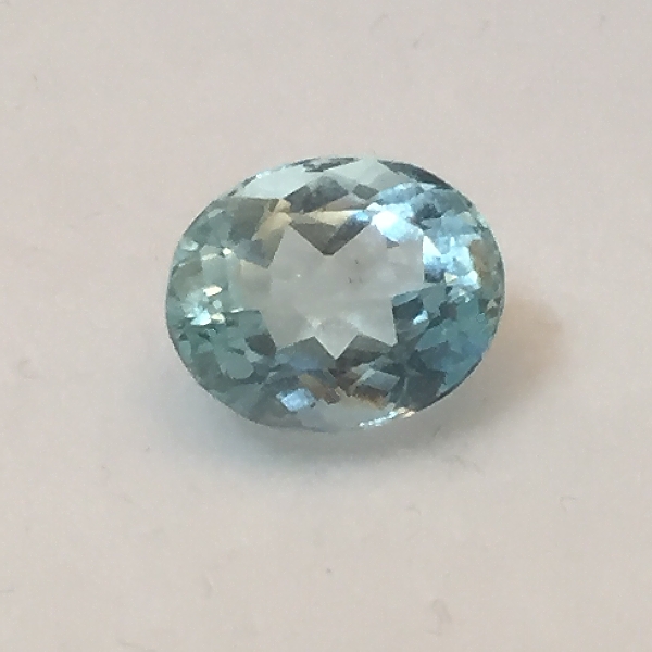 8.5 x 7mm Blue Aquamarine Oval [8921] - $84.25 | Gemstones at New ...