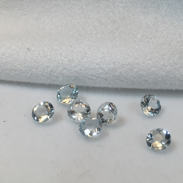 4.75 mm Blue Aquamarine Round [9420] - $19.50 | Gemstones at New ...